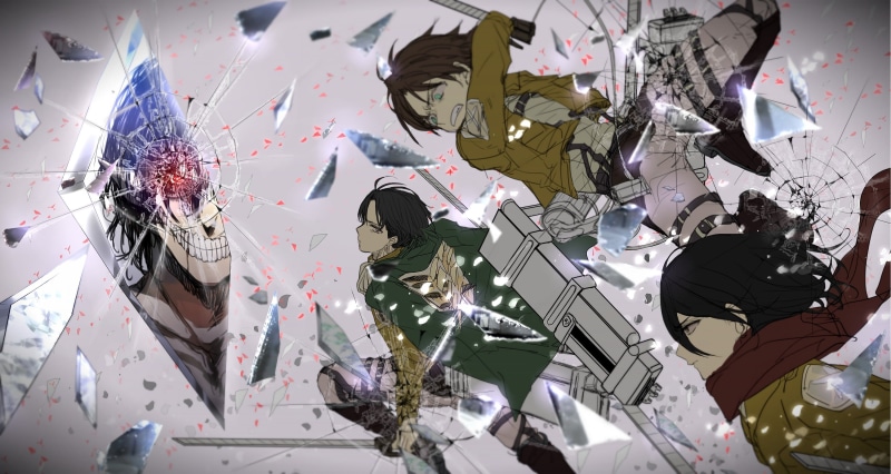 decoration, full frame, wall - building feature, paper, creativity, nature, no people, Mikasa Ackerman, design, 2K, Shingeki no Kyojin, directly below