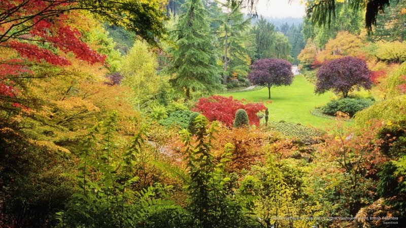british, island, columbia, butchart, victoria, gardens, autumn, vancouver, 2K, Fall