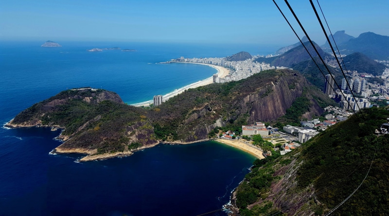 outdoors, sea, travel, coastline, nautical vessel, bay, sky, scenics - nature, copacabana beach, brazil, nature, tourism, beach, beauty in nature, architecture