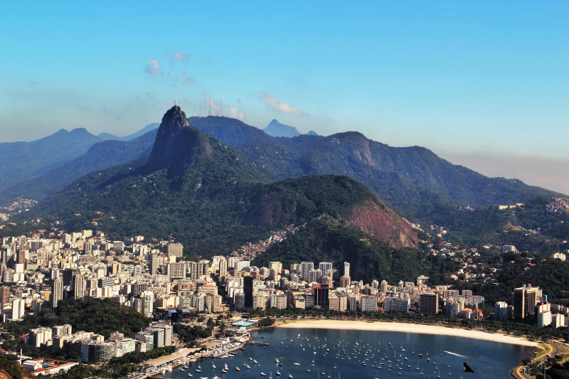 gorgeous, stunning, mountain, places of interest, blue, skyscraper, corcovado, worth a visit, brazil, big city, travel destinations, building, cityscape