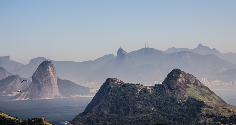 travel, mountains, famous Place, sea, scenics - nature, rio de Janeiro, tourism, environment, land, brazil, rock - object, architecture, landscape, city park