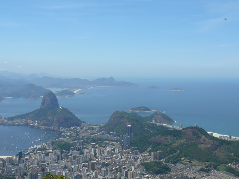 no people, water, bay, land, city, cityscape, beach, peizazh, sky, building, townscape, sugarloaf Mountain, brazil, building exterior, day, architecture