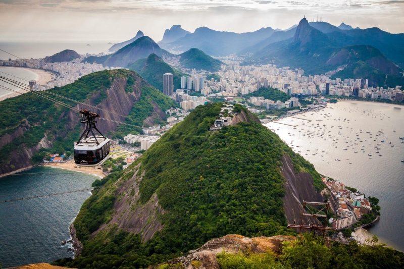 travel, copacabana, city, mountain, water, no people, sugar, 1080P, beauty in nature, brazilian, sugarloaf, loaf, green, environment, nature, building