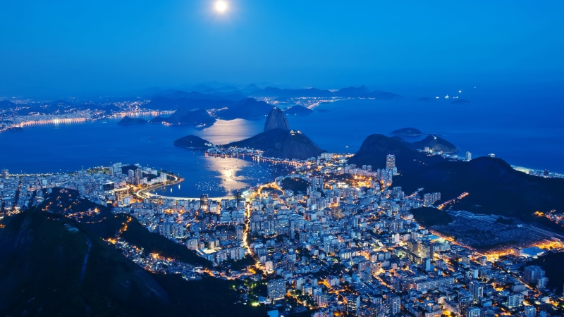 land, sea, city lights, tourism, cold temperature, blue, built structure, sky, snow, aerial photography, city, alto da boa vista, rio de janeiro, nature