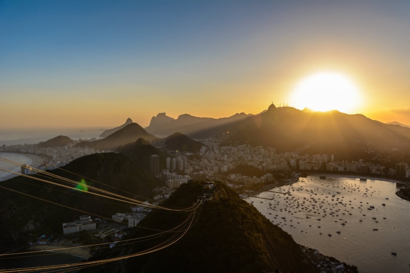 1080P, Rio De Janeiro, Cities, Sugarloaf Mountain, Sunset, Brazil