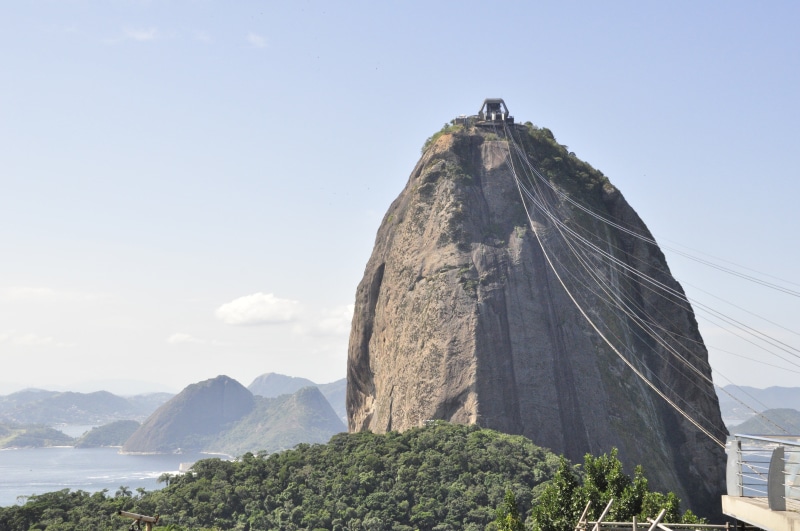 architecture, 4K, tourist, solid, mountain peak, water, day, city, tree, sugarloaf mountain, outdoors, plant, land, brasil, beauty in nature, sky, no people