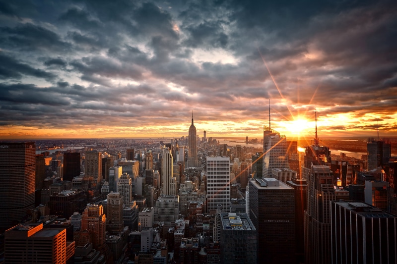 downtown District, building, panoramic, uSA, financial District, city, city Life, residential district, development, modern, top view, aerial View, midtown Manhattan