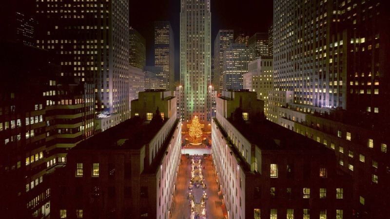 Rockefeller center, 1080P, Christmas, USA, New York