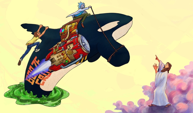 Rick And Morty, Rick Sanchez, Morty Smith, 1080P, Jesus Christ, Wubalubadubdub, Bird Person