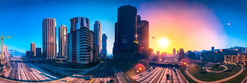 4K, 4K, Los Santos, Grand Theft Auto V, Panorama