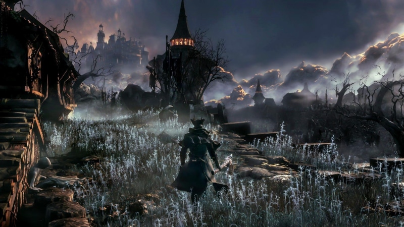environment, night, animation, forest, bloodborne, 1080P, dark, games