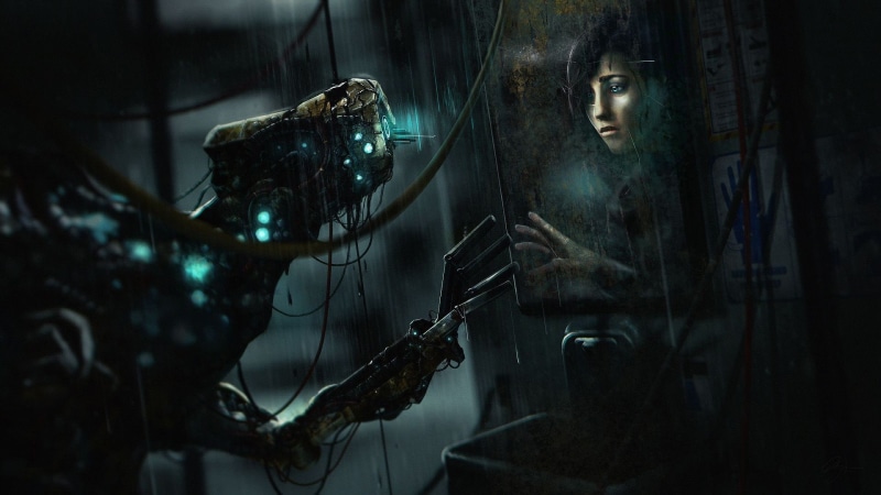 1080P, horror, video games, Frictional Games, robot, SOMA, artwork, mirror, cyberpunk