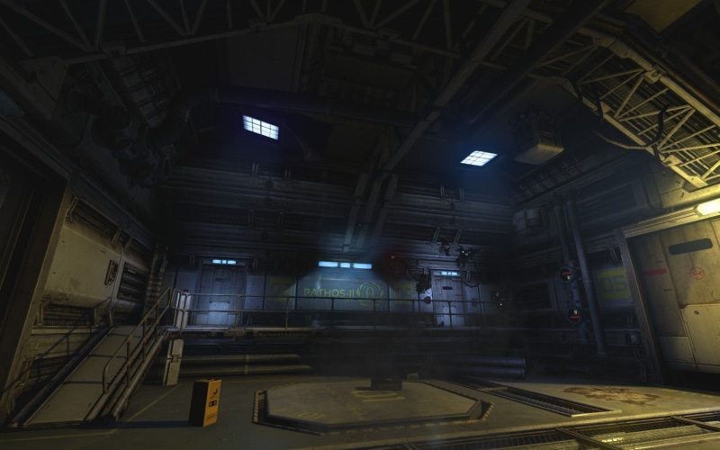 window, staircase, no people, empty, building, 720P, illuminated, sign, indoors, architecture, parking lot, built structure, horror, city, abandoned, SOMA