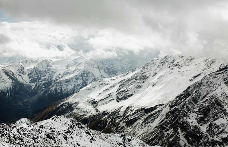extreme terrain, snow, no people, scenics - nature, winter, outdoors, nature, 4K, environment, extreme weather, Caucasus Mountains, majestic