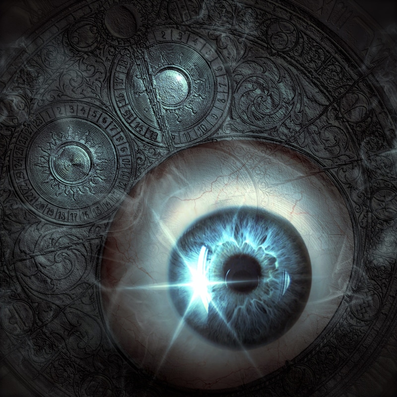 cd, s, music, photo manipulation, composing, pattern, unrecognizable person, mysticism, looking, one person, iris - eye, digital composite, indoors, mystical
