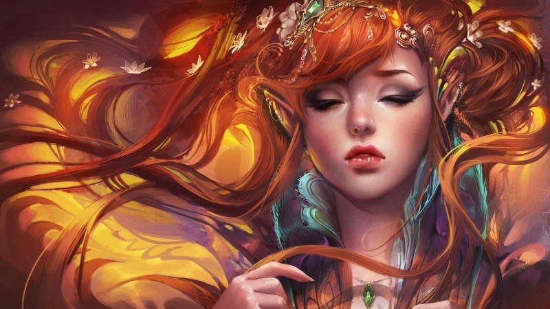 lovely, character, poster, 1080P, beauty, woman, female, girl, sad, 3d and abstract, beautiful, anime, hair