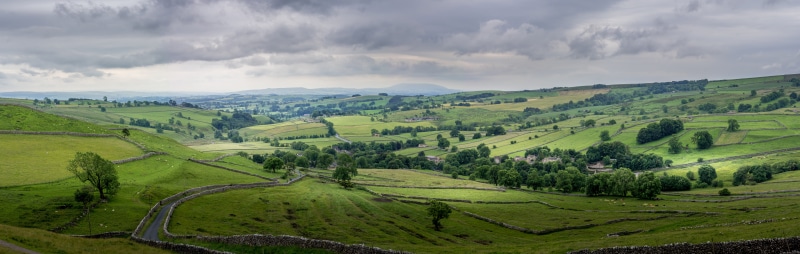 dry stone wall, beauty in nature, environment, panorama, yorkshire, green fields, tranquility, green color, malham, panoramic, moody, trees, hill, field