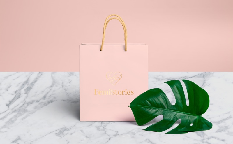Aero, monstera, branding, Femi Stories, Brand, Shopping, graphicdesign, Leaf, tropical, 4K, Design, Pink, Creative, Fashion, Marble, greenleaf, bag