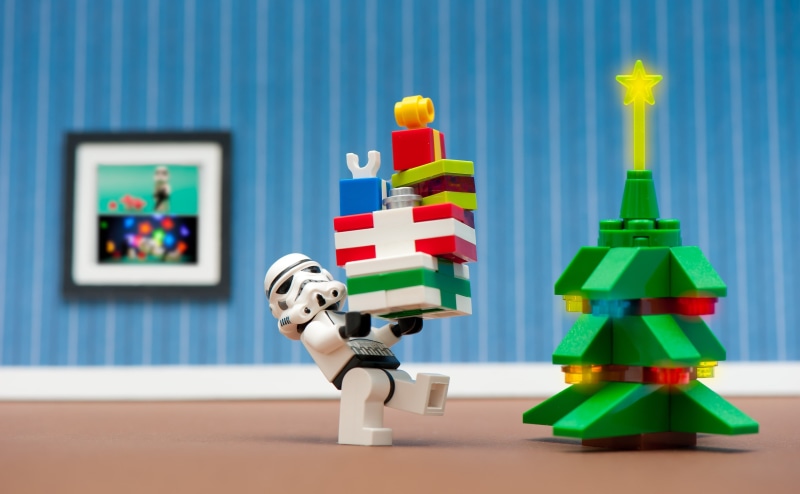 focus on foreground, lego, stormtrooper, male likeness, craft, figurine, wall - building feature, Christmas, human representation, art and craft, star
