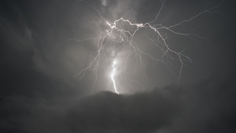 extreme weather, communication, thunderstorm, sign, illuminated, cloud, storm, beauty in nature, warning sign, forked lightning, power, sky, 5K, darkness