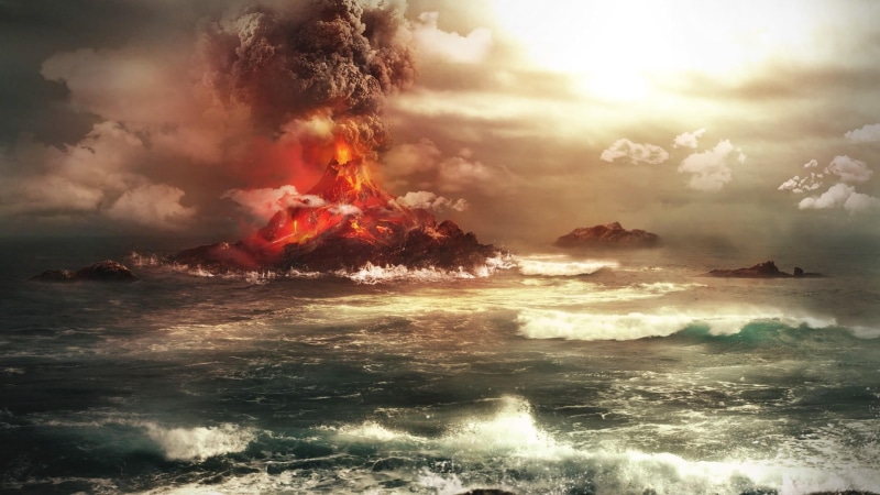 power, water, eruption, cloud - sky, smoke - physical structure, accidents and disasters, sky, environment, scenics - nature, ocean, outdoors, wave, beauty in nature