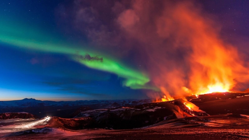 iceland, dramatic sky, cloud, atmosphere, scenics - nature, night, northern lights, geological phenomenon, meteorological phenomenon, bright, 1080P, power