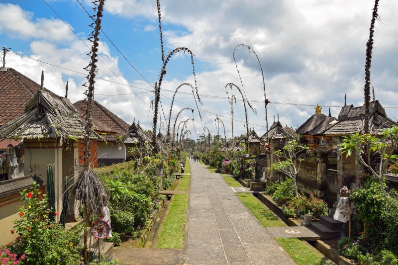 direction, residential district, penglipuran, day, growth, cloud - sky, sky, transportation, no people, outdoors, city, the way forward, travel, footpath