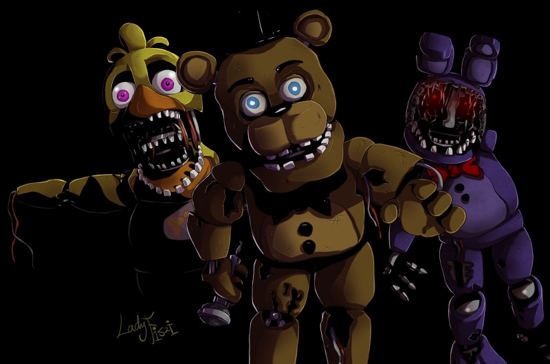 Withered Chica (Five Nights at Freddys), Withered Bonnie (Five Nights at Freddys), 1080P, Five Nights At Freddys 2, Five Nights at Freddys, Withered Freddy