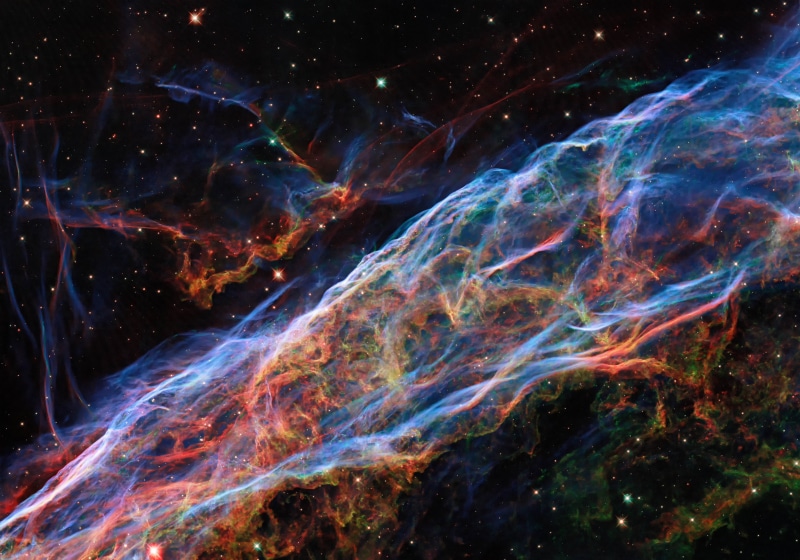 Veil, nebula, telescope, Hubble, Z. Levay, 8K