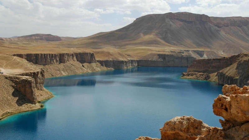 scenics - nature, rock, outdoors, band-e amir lakes, sky, plateau, landscape, badlands, national park, terrain, tranquility, mountain, rock - object, beauty in nature