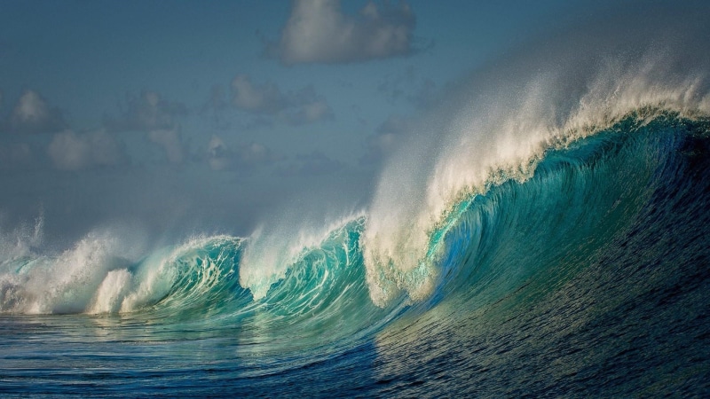photoshop art, 1080P, artwork, sea, wave, ocean, water resources, shore, water, art, wind wave, photoshop, daytime, sky