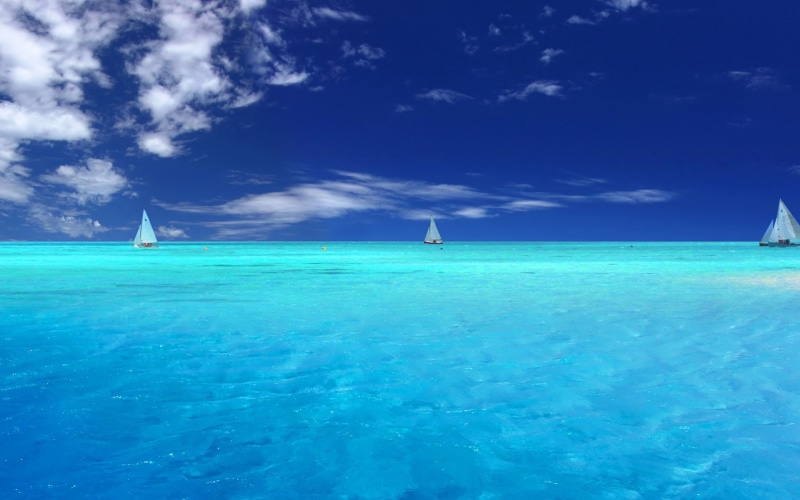 beauty in nature, sea, tranquility, nautical vessel, outdoors, cyan, water, photography, sustainable resources, idyllic, horizon, land, 1080P, scenics - nature