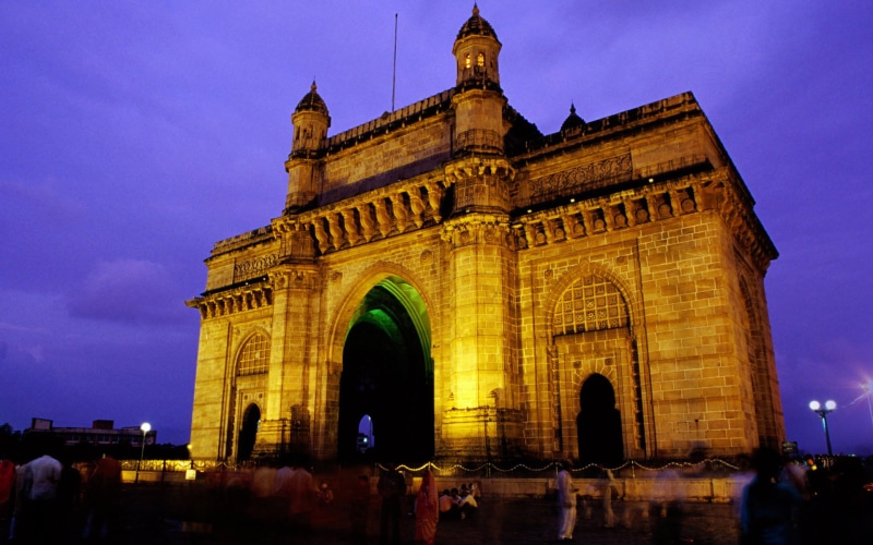 low angle view, tourism, city, cityscape, built structure, travel, dusk, outdoors, gateway, history, india, Cityscapes, illuminated, 1080P, architecture