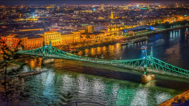 illuminated, pc, architecture, transportation, tablet, outdoors, hungary, travel, river, mobile, cityscape, no people, financial district, water, building exterior