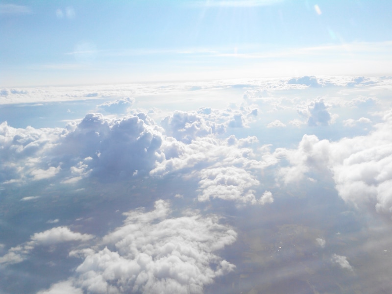no people, scenics - nature, blue, outdoors, sky, aerial View, backgrounds, airplane, tranquility, softness, scenics, air traffic, aerial, selva marine