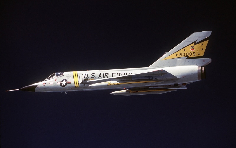 u, healthcare and medicine, nature, still life, black background, US Air Force, western script, studio shot, Convair F-106 Delta Dart, military, close-up