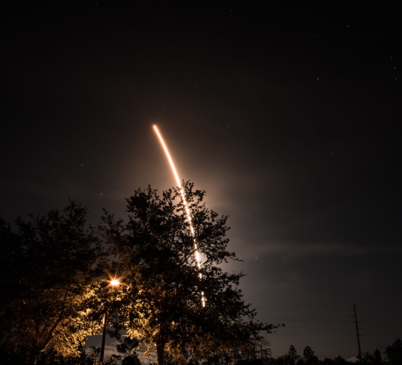 night, sky, growth, tree, scenics - nature, silhouette, moonlight, light, kennedy space center, glowing, rocket, tranquil scene, rocket launch, elon musk
