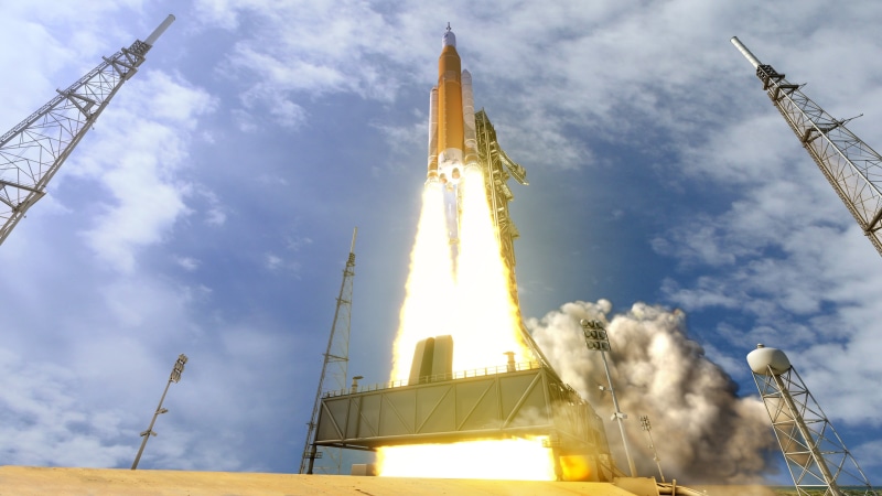 outdoors, space shuttle, 4K, cloud - sky, sky, architecture, united states, exploration, building exterior, smoke - physical structure, florida, industrial equipment