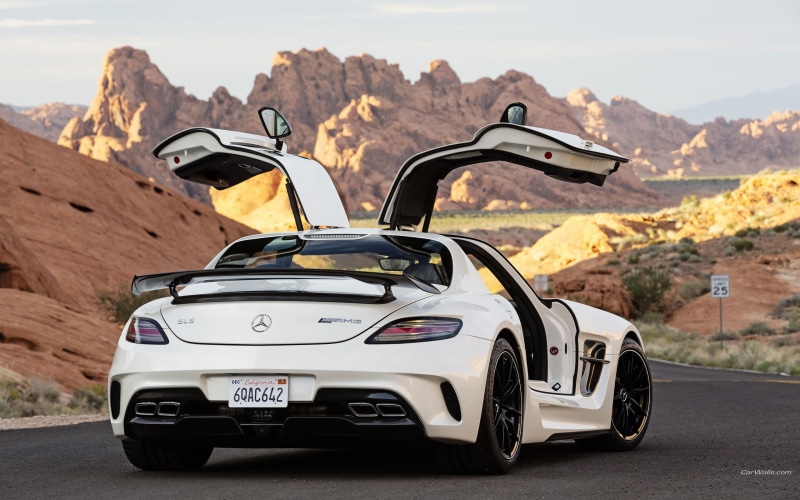 series, hd, gullwing, amg, 2K, cars, mercedes, black, sls