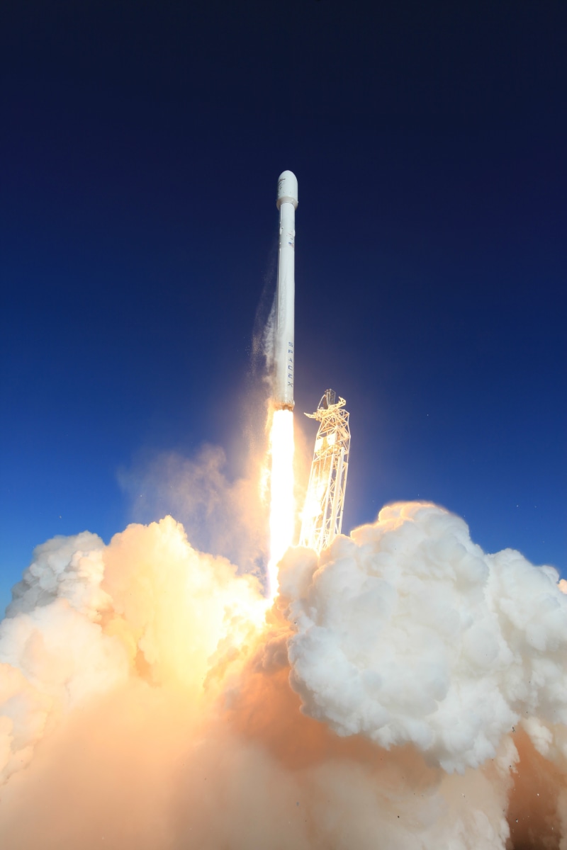 sky, space, flames, nature, missile, air vehicle, illuminated, rocket, power, smoke - physical structure, pollution, transportation, transport, burning