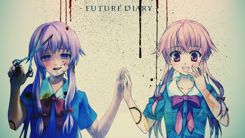 mirai nikki, juno gasai, anime, future dairy, 1080P, kawaii, jandere