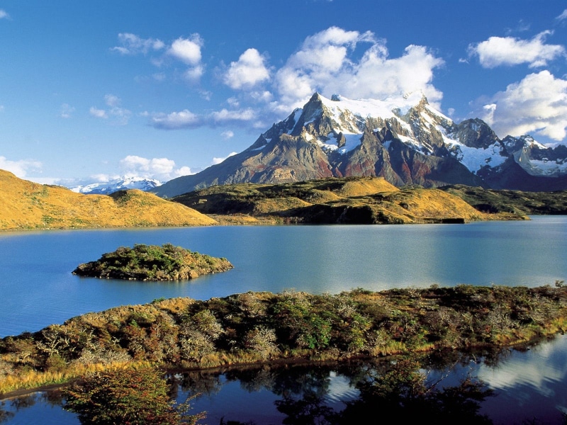 mountains, nature, 720P, sky, snowcapped mountain, cloud - sky, mountain range, idyllic, mountain, island, plant, snow, non-urban scene, mountain peak