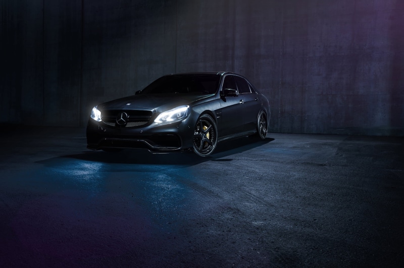 mercedes, retro styled, motor vehicle, architecture, modern, AMG S, no people, luxury, Nigth, sedan, blue, headlight, stationary, land vehicle, black color