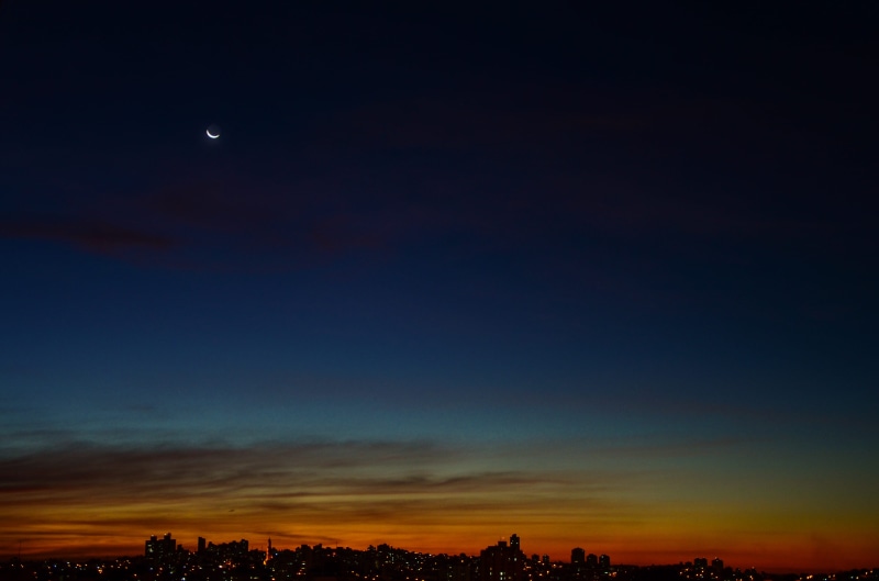 no people, building exterior, city, cloud - sky, brazil, architecture, sunset, star - space, night, nigth, moon, brasil, scenics - nature, tranquility