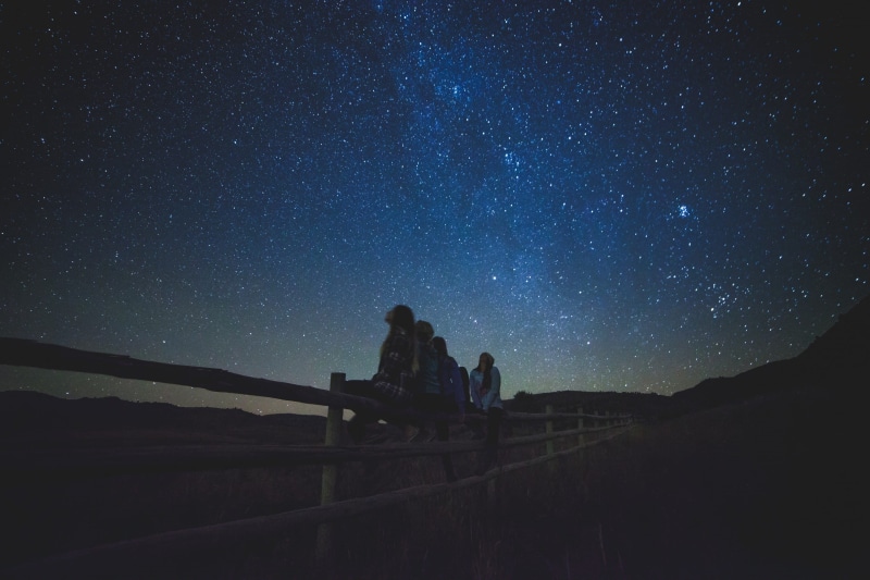 beauty in nature, way, space, people, sitting, night, infinity, standing, outdoors, tranquil scene, nigth, evening, watching, astrophotography, galaxy