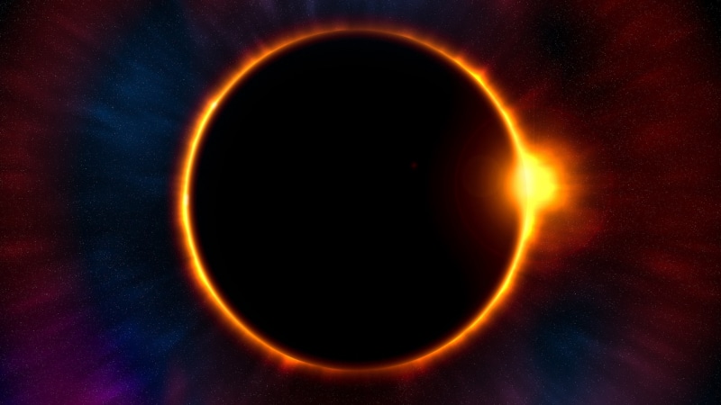 astronomy, fire - natural phenomenon, universe, circle, solar eclipse, eclipse, nature, orange color, night, natural phenomenon, total solar eclipse, fire