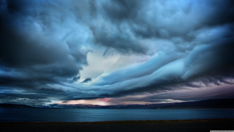 water, environment, outdoors, landscape, 4K, blue, storm, clouds, coastline, seascape, dark, scenics - nature, white, dramatic Sky, horizon, island, sea