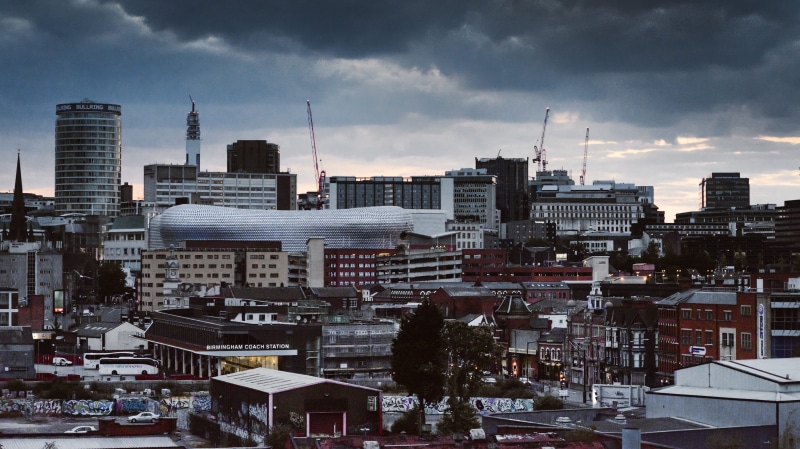 gray, 2K, photo, no people, overcast, dusk, city, england, houses, birmingham, moody, building, architecture, nature, bullring, landscape, cloud - sky