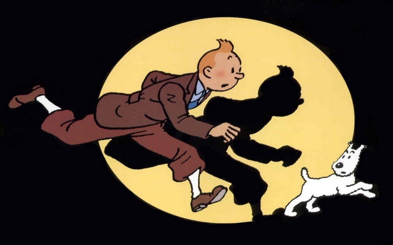 guitarist, activity, Comics, The Adventures Of Tintin, 1080P, guitar, musician, music, excitement, string instrument, pop musician, performance, silhouette