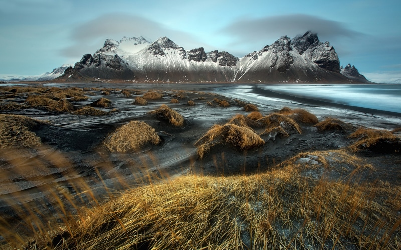 2K, hd, aurora, stokksness, vestrahorn, desktop, iceland, photo